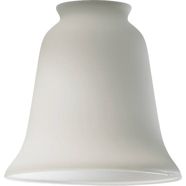 Charlton Home® 5'' H Glass Bell Lamp Shade ( Screw On ) in Gray